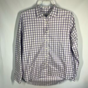 Peter Millar Women's Checkered Button Down Long Sleeve Shirt Size Medium